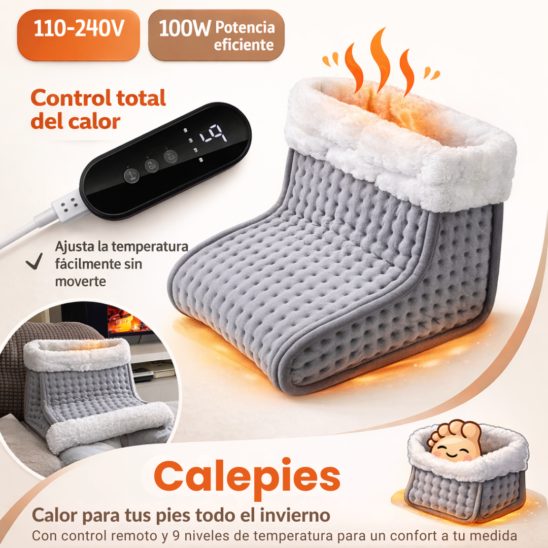 Calienta-pies con regulador de temperatura y temporizador